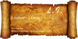 Locher Ilona névjegykártya