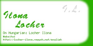 ilona locher business card